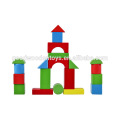 EZ1012 Pintura colorida e não tóxica Kids DIY Toy Block Set de madeira